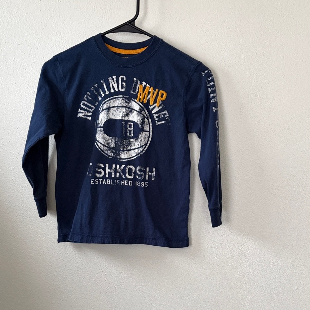 OshKosh B'gosh Kids Graphic Navy Long Sleeve Tee